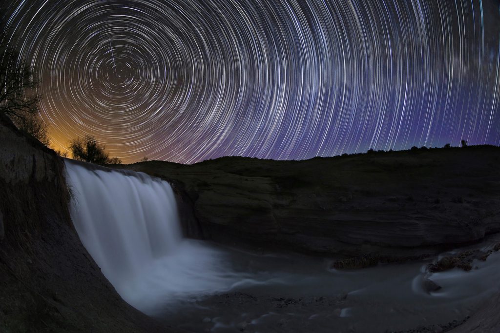 Waterfall under the stars