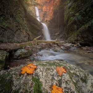 Autumn waterfall
