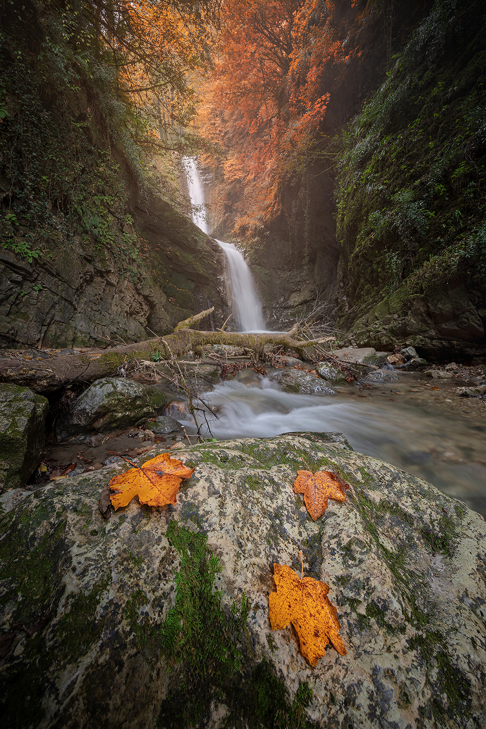 Autumn waterfall