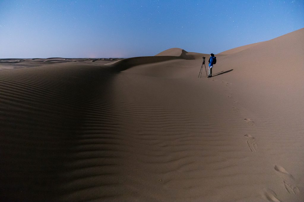 Moonlight in the heart of the desert