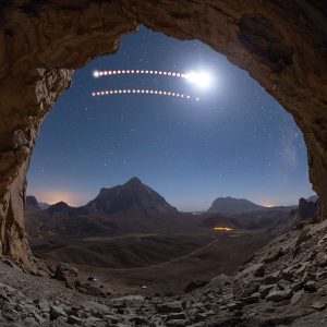 Lunar eclipse in the cave