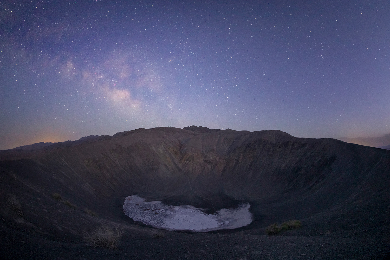 The Milky Way over the volcano