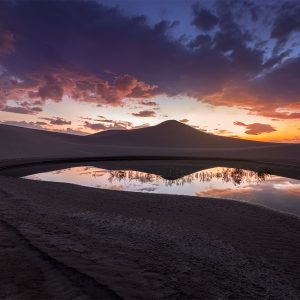 Colorful desert sunset